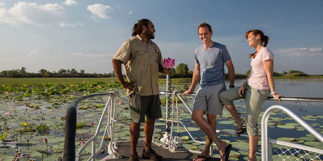 Airboat Tour around the lotus lilies by Kakadu national Park