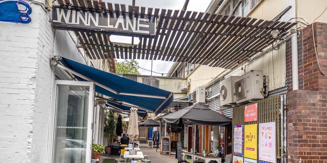 Street of Winn Lane where you’ll find pop-up shops, local independent boutiques, eclectic eateries and buzzy bars.