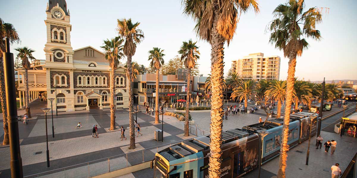 A golden sunset in Glenelg