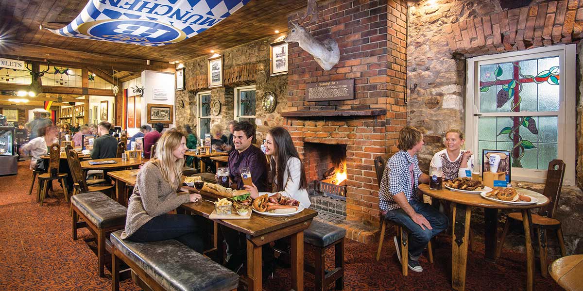 Group of friends dining at Hahndorf Inn