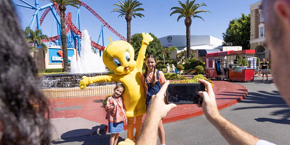 A mascot welcoming the kids at the Dreamworld, one of the greatest theme parks in the world