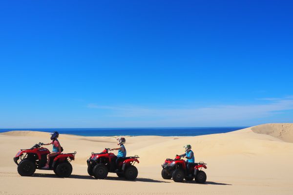 Sand Dune Adventures with Robin Esrock in Port Stephens near Oaks Hotels