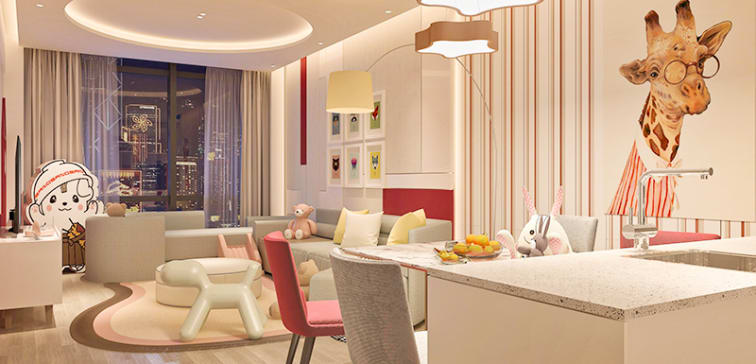 Oaks Chengdu at Cultural Heritage Park Family Suite 3 