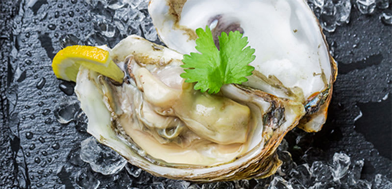 Fresh Oysters offered by Pipette Restaurant at Oaks Cypress in Hunter Valley