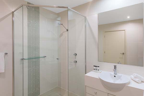 bathroom with shower near tomaree national park in port stephens NSW