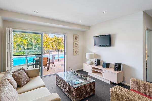 1 bedroom apartment in port stephens with australias largest swimming pool outside at oaks pacific blue resort