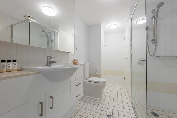 Shower Room at Oaks Brisbane Felix Suites 1 Bed Apartment 
