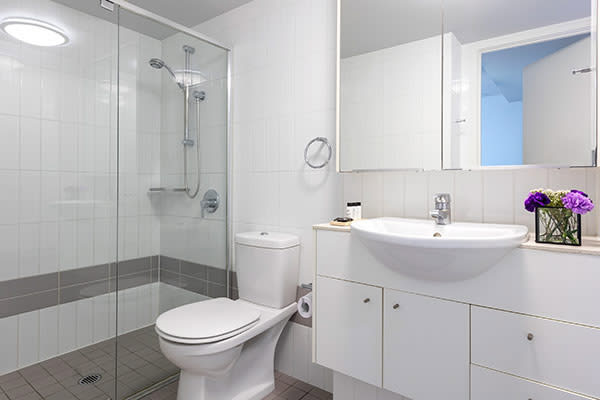 Shower Room at Oaks Brisbane Felix Suites 1 Bed Executive 