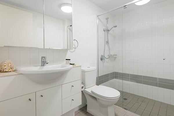 Oaks Brisbane Felix Suites 2 Bed Apartment Bathroom one with shower