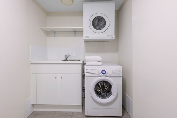 washing machine and dryer at Oaks Brisbane Felix Suites 2 Bed Apartment 