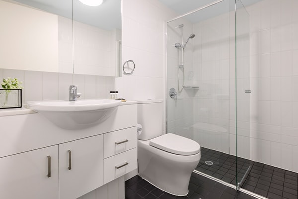 Oaks Brisbane on Felix Suites 2 Bedroom Refurbished Bathroom Two with shower