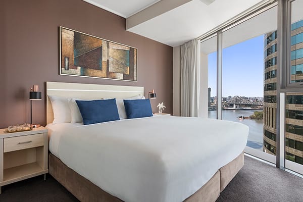 2 bedroom apartment with great views of Brisbane River and Story Bridge in Brisbane, Queensland, Australia