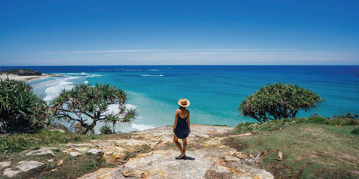 North Stradbroke Island's perfect viewing spots that give you an up-close vista of migrating whales each season.