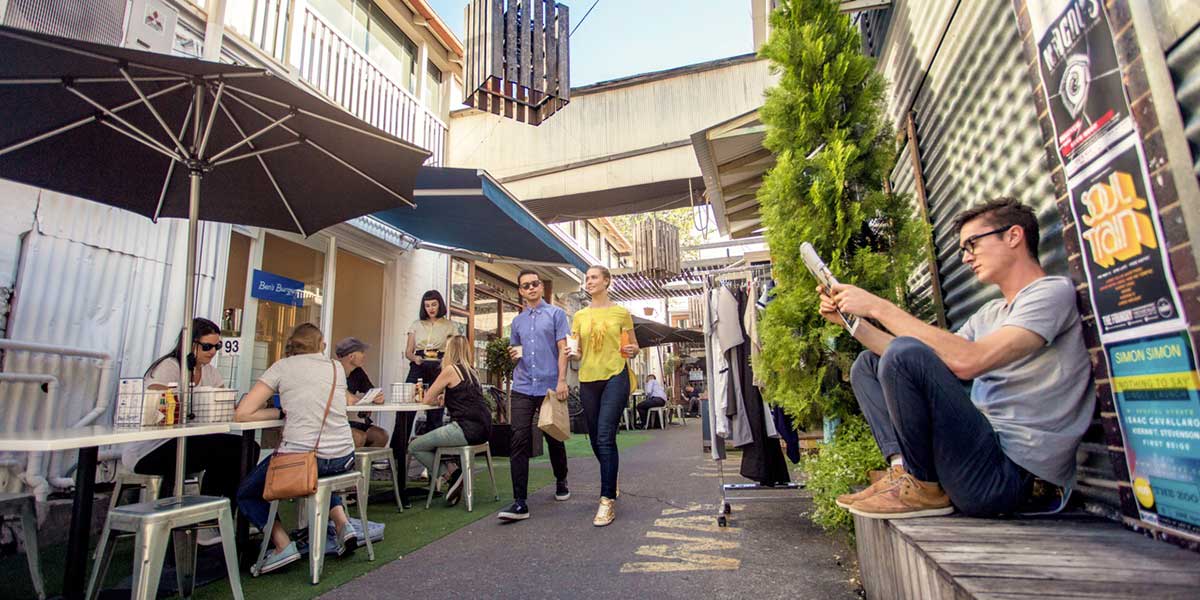 Winn Lane, the hippest of the Brisbane's laneway scene with collision of music, haircuts, burgers and art