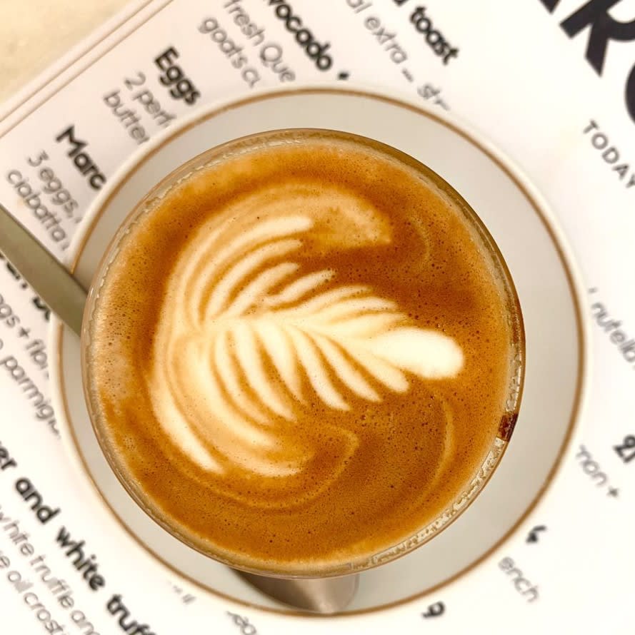 Piccolo latte at the Marchetti Cafe in Brisbane
