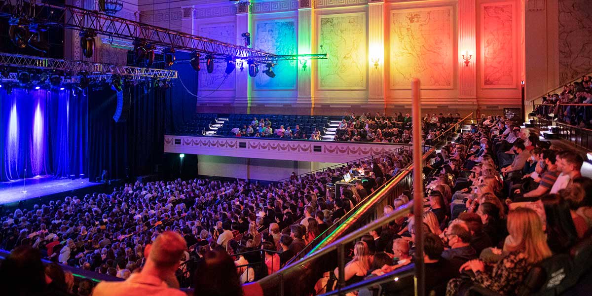 People gathered at the event convention to laugh out loud at Melbourne International Comedy Festival