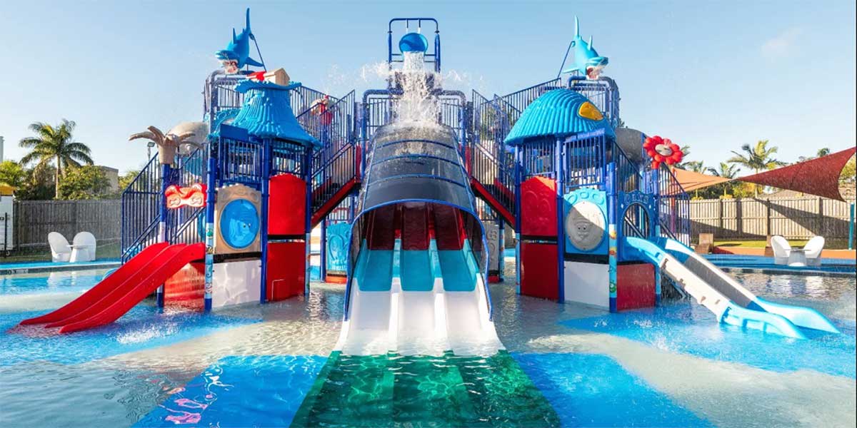 Waterpark playground at Oaks Queensland Oasis Resort 