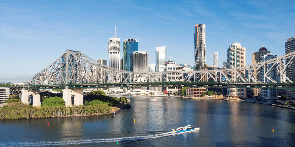 View of Brisbane City skyline in daytime
