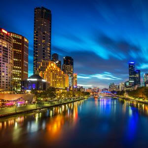 Melbourne City Skyline near Oaks Hotels and Resorts