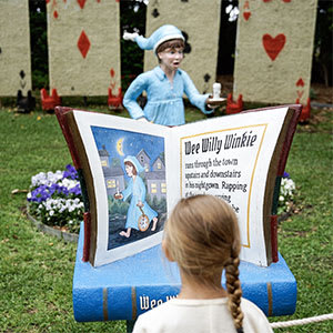 little kid reading a storybook at hunter valley