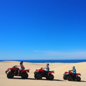Sand Dune Adventures with Robin Esrock in Port Stephens near Oaks Hotels