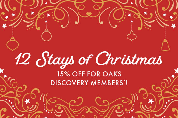 Oaks Hotels 12 Stays of Christmas DISCOVERY Tile