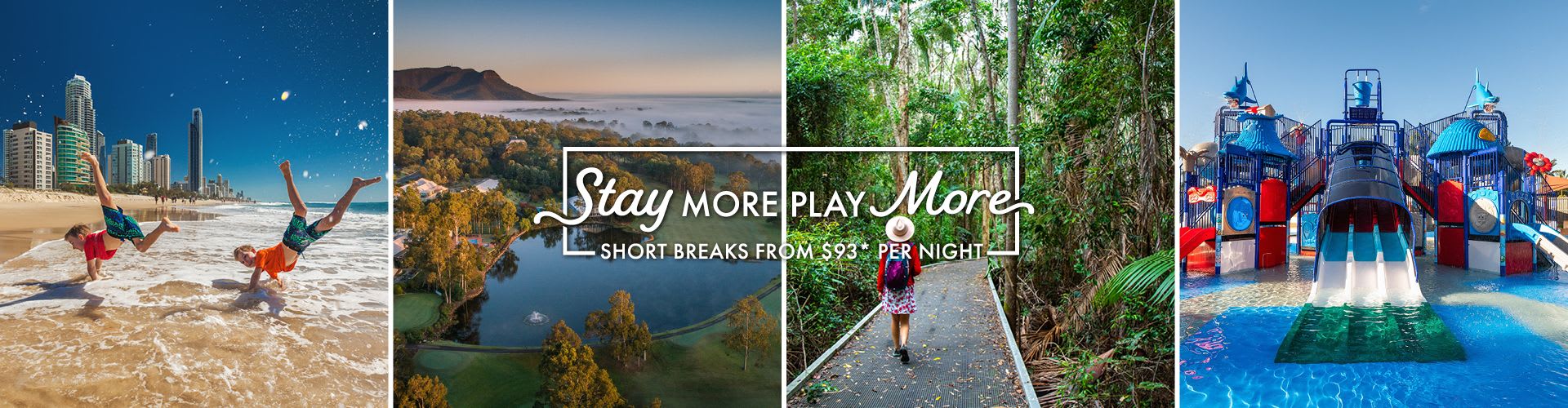 Oaks Stay more play more QLD and NSW accomodation offer Banner